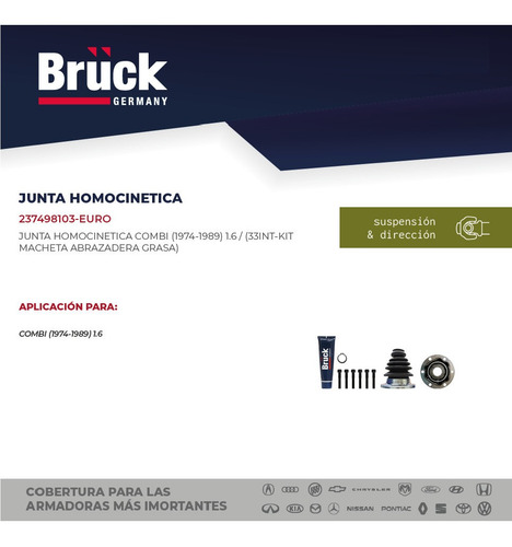Kit Macheta Junta Homocineticacubre Polvo Combi 1.6 1.8 Lts