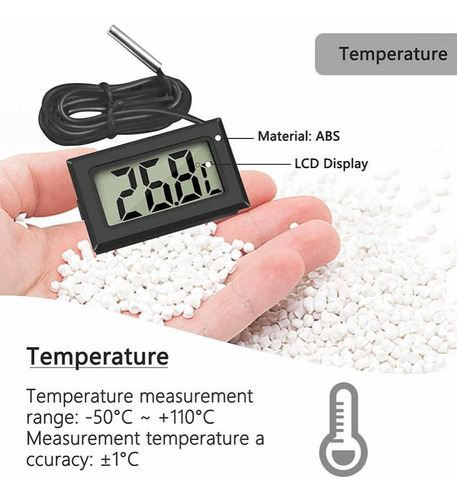 Imagen 4 de 9 de Termometro Digital Refrigeracion Aire Acondicionado C/ Cable