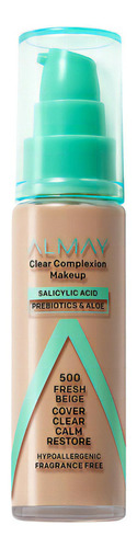 Base de maquillaje líquida Almay Clear Complexion CLEAR COMPLEXION revlon tono beige - 30mL 0.108kg