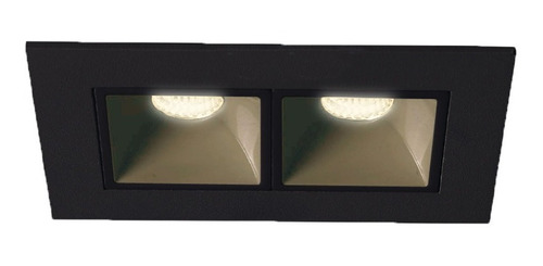 Lámpara Mini Cardan Led, Negro, 6w, Incrustar Interior
