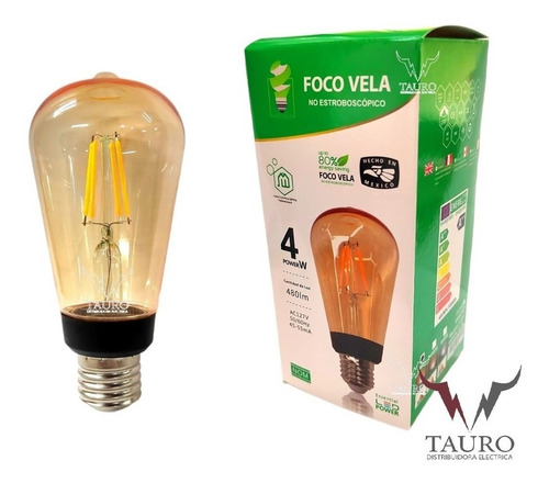 Foco Vintage Led Edison Bulbo 4w Luz Cálida 10 Pza Oferta