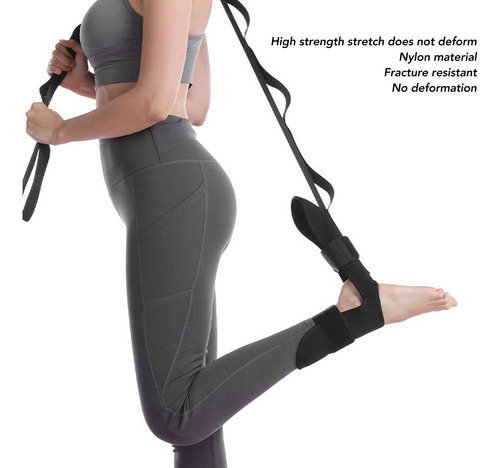 Paquete De Correa De Camilla Para Piernas Nylon Yoga Negro