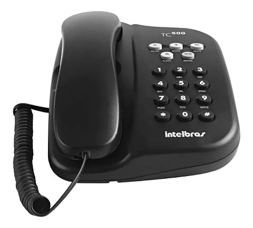 Telefone Intelbras  VTC500 fixo - cor preto-grafite