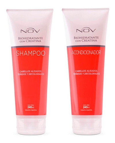 Shampoo + Acondicionador Nov Biohidratante Creatina X 240ml