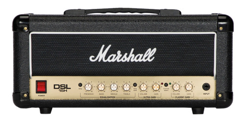 Imagen 1 de 3 de Amplificador Marshall DSL DSL15H Valvular para guitarra de 15W color negro/dorado 230V