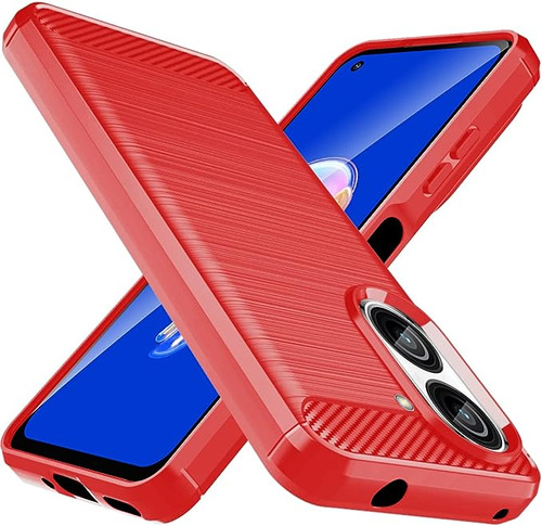 Funda Resistente Para  Asus Zenfone 9 Y Zenfone 10h Roja