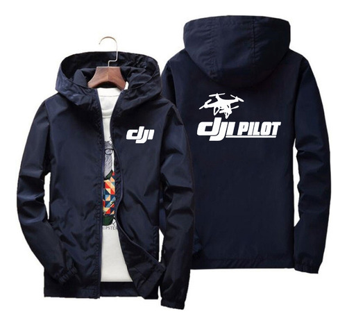 Cortavientos Dji Drone Pilot Casual Thwindbreaker Con Capuch