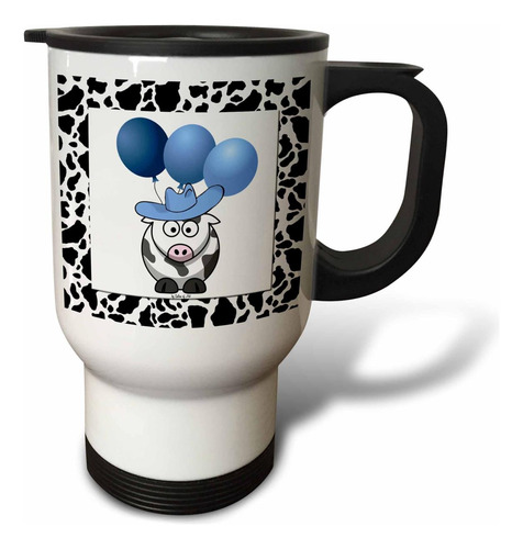 Taza De Viaje De Acero Inoxidable 3drose Western Con Globos