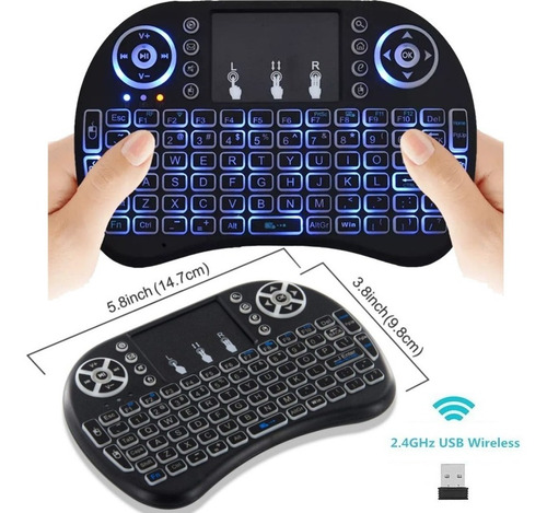 Mini Teclado Inalambrico Touchpad Mouse Smart Tv Box