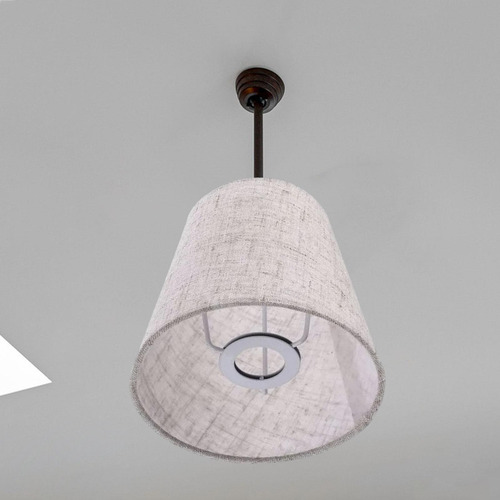 Pantalla De Arpillera De Tela Con Enchufe E14, Lámpara Gris