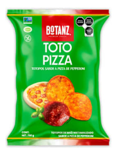 Totopos Botanz Sabor A Pizza De Pepperoni 750 G