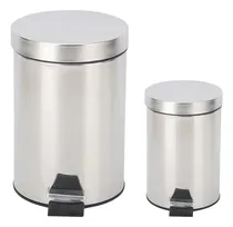 Comprar Set De 2 Cestos De Residuos De Acero De 3 L Y 12 L Vonne