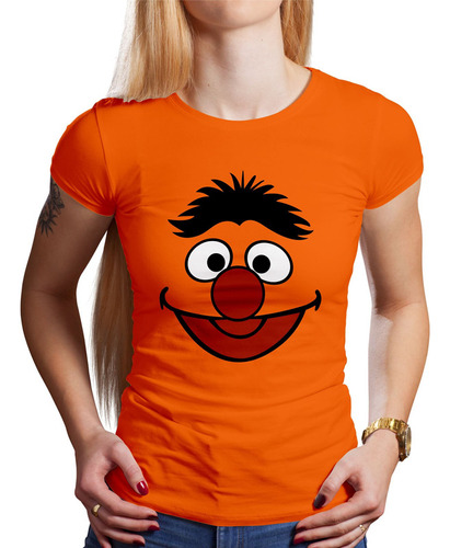 Polo Dama Sesame Street Ernie Face  (d0386 Boleto.store)