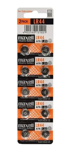 Pilas Maxell Lr44 A76 1.5v Alcalina X10 Agente Oficial Caba