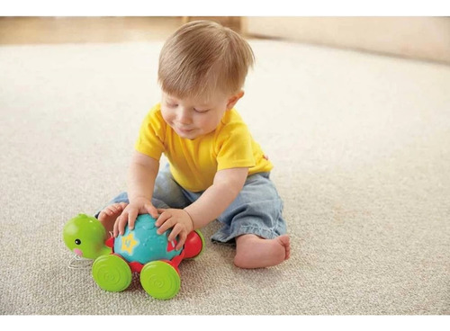 Brinquedo Educativo Para Bebê Puxe A Tartaruga - Desenvolve Coordenação Motora Curiosidade E Aprendizagem - Aprender E Brincar - Fisher Price