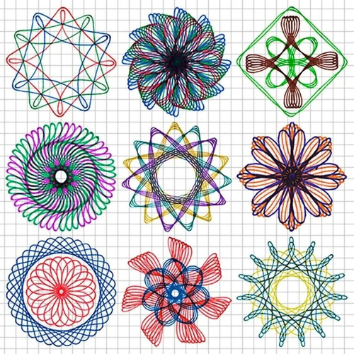 Set 22 Engranajes Juego Espirógrafo Dibujo Espiral Niños F