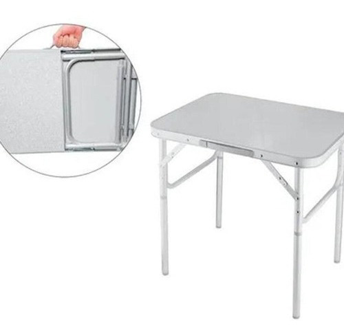 Imagem 3 de 4 de Mesa P/ Camping Praia Dobrável 60x45cm Vira Maleta Portátil