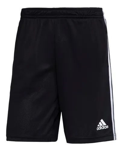 Shorts Adidas 3S Preto e Azul 