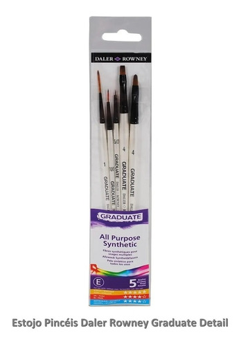 Estojo Pinceis Daler Rowney Graduate Detail Set C/ 05 Un 003