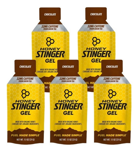 Gel Energético Honey Stinger - Chocolate - Pack 5 Uds