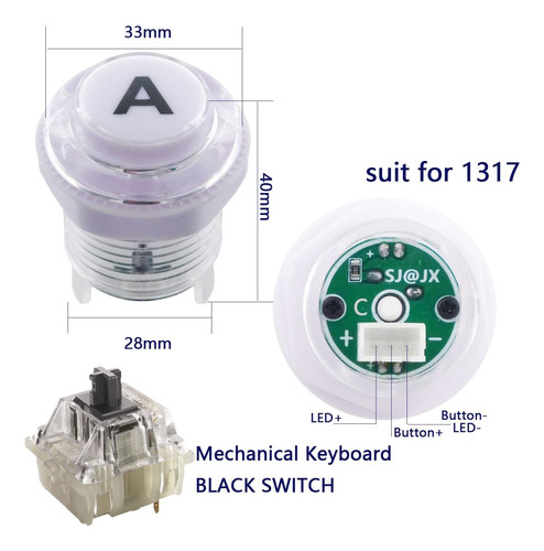 Kit Arcade Game Stick Diy Button Led Cherry Mx Controller