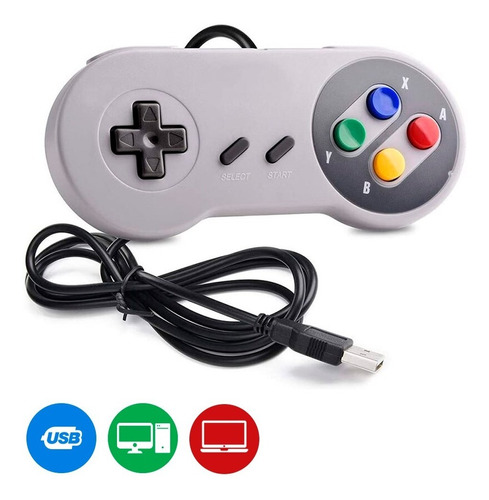 Controle Nintendo Snes Usb Para Pc Windows Mac Linux