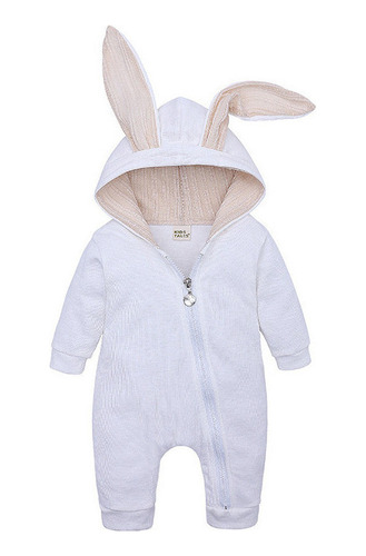 Pijama Macacao Ziper Menina Infantil Longo Body Bebe Cap [u]