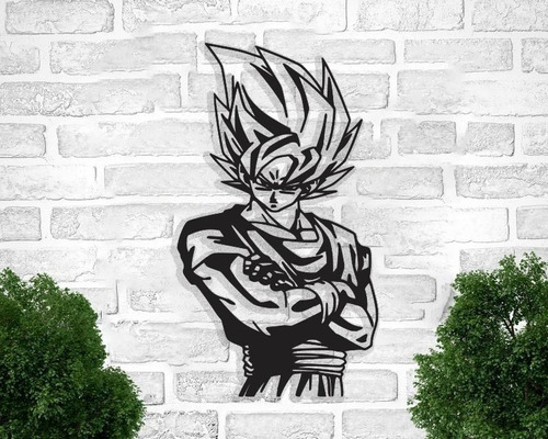 Cuadro Decorativo Goku Calado Negro 55x86 Cmt | MercadoLibre