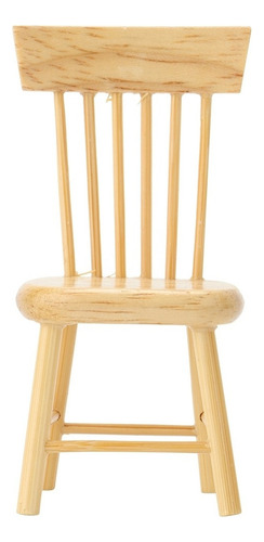 Silla De Comedor De Madera Modelo De Mueble En Miniatura Par