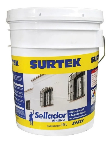 Cubeta De Sellador Vinílico 19lt Color Blanco Semi-brillante