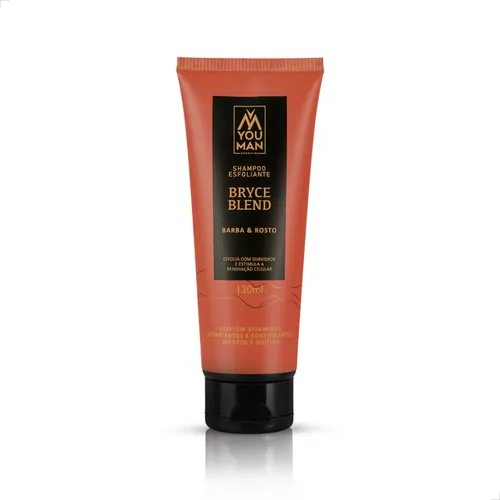 Esfoliante Facial Masculino Fortalecedor Com Biotina Pantenol Micro Particulas Semente Damasco Hidrata E Estimula Crescimento Bryce Blend You Man 120ml