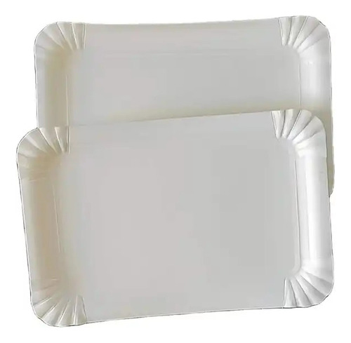 Bandeja Rectangular De Carton Nº2 10x16 Cm Pack X 50 Und