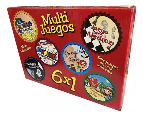 Multijuegos 6 En 1  (bingo-ajedrez-damas-ludo-oca-autos)