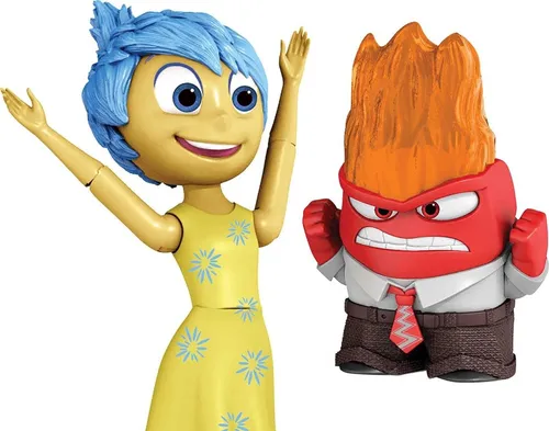 Set 2 Figuras Alegria Y Furia - Intensamente Pixar Disney