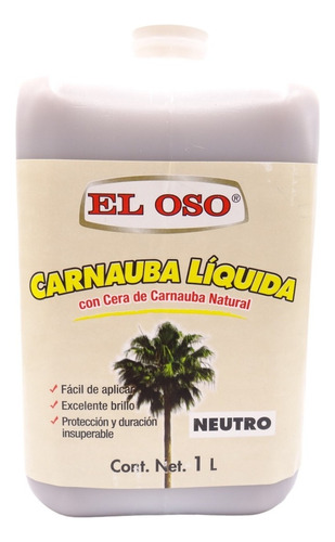 Carnauba Liquida Calzado Zapatos Color Neutro Piel 1 Litro