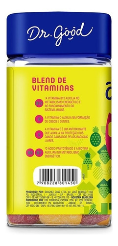 Multigood Dr Good Suplemento Abacaxi Morango C/60 Gomas