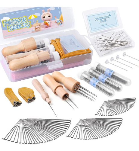 132 Pcs Needles Wool Felting Needles Tools Needle Felti...