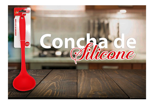 Imagem 2 de 6 de Concha De Feijão Colher Silicone Sopa Original 27cm Cozinha