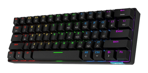 Imagen 1 de 9 de Teclado Mecánico 60% Bluetooth Switch Brown- Stk61 Negro