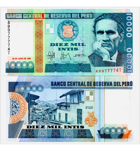 Perú - 10.000 Intis - Año 1988