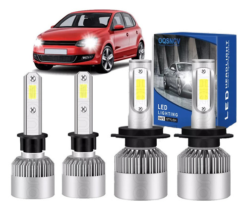 Kits De Faros 6000k Led Para Volkswagen Gol Sedan 2010-2013