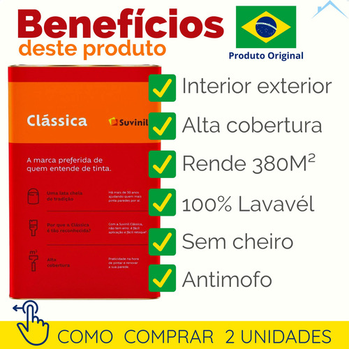Tinta De Parede Antimofo Suvinil Clássica - Lata 16 Litros