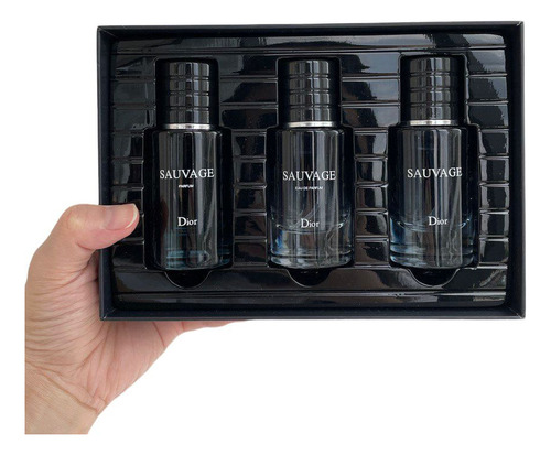 Set de regalo Dior Sauvage, 3 unidades, 30 ml, para hombre, Volume Da Unidade, 30 onzas líquidas