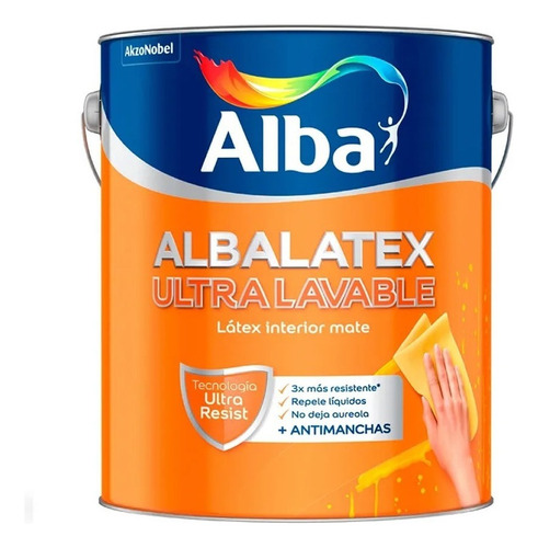 Albalatex Ultra Lavable Mate 4 Lt - Sagitario Color Blanco