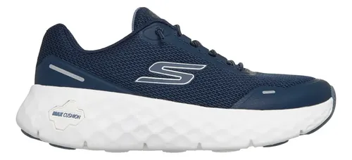 Tênis Skechers De Caminhada Max Cush Flex Fem Azul/Branco