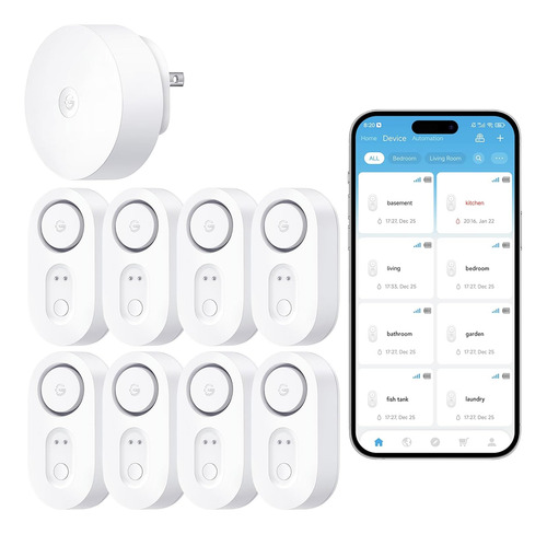Detector De Fugas De Agua Wifi Con Alarma Ajustable