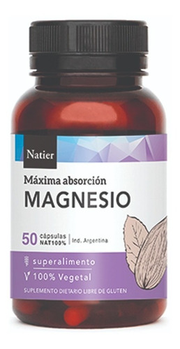 Citrato De Magnesio Cápsulas Natier Vitaminas X50 Sin Tacc