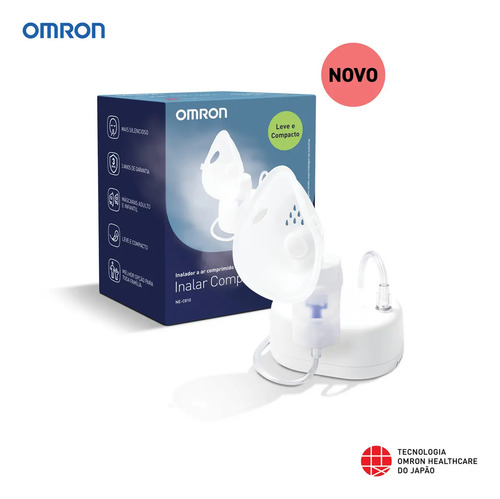 Inalador Nebulizador Compressor Omron NE-C810 Inalar Compact Inalação Eficiente Portátil Silencioso ANVISA INMETRO