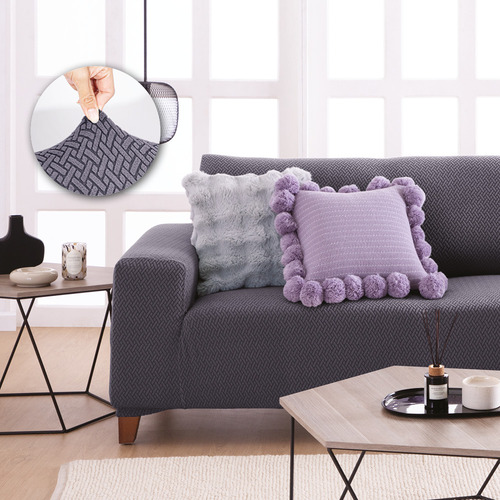 Protector Cubre Sala Sillón 1 Plaza Gris Fuerte Concord