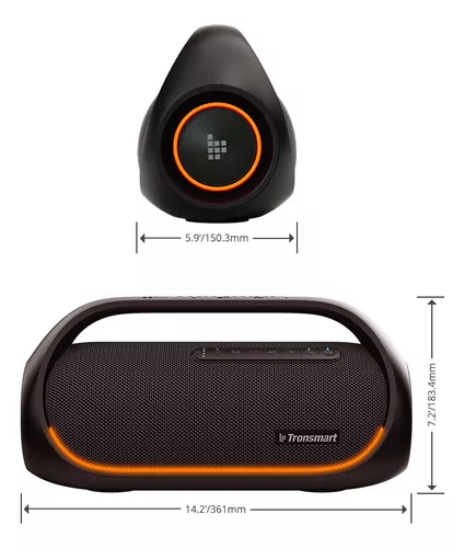 Parlante Tronsmart Bang portátil con bluetooth waterproof negra 220V